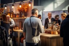 Besucher einer Messe