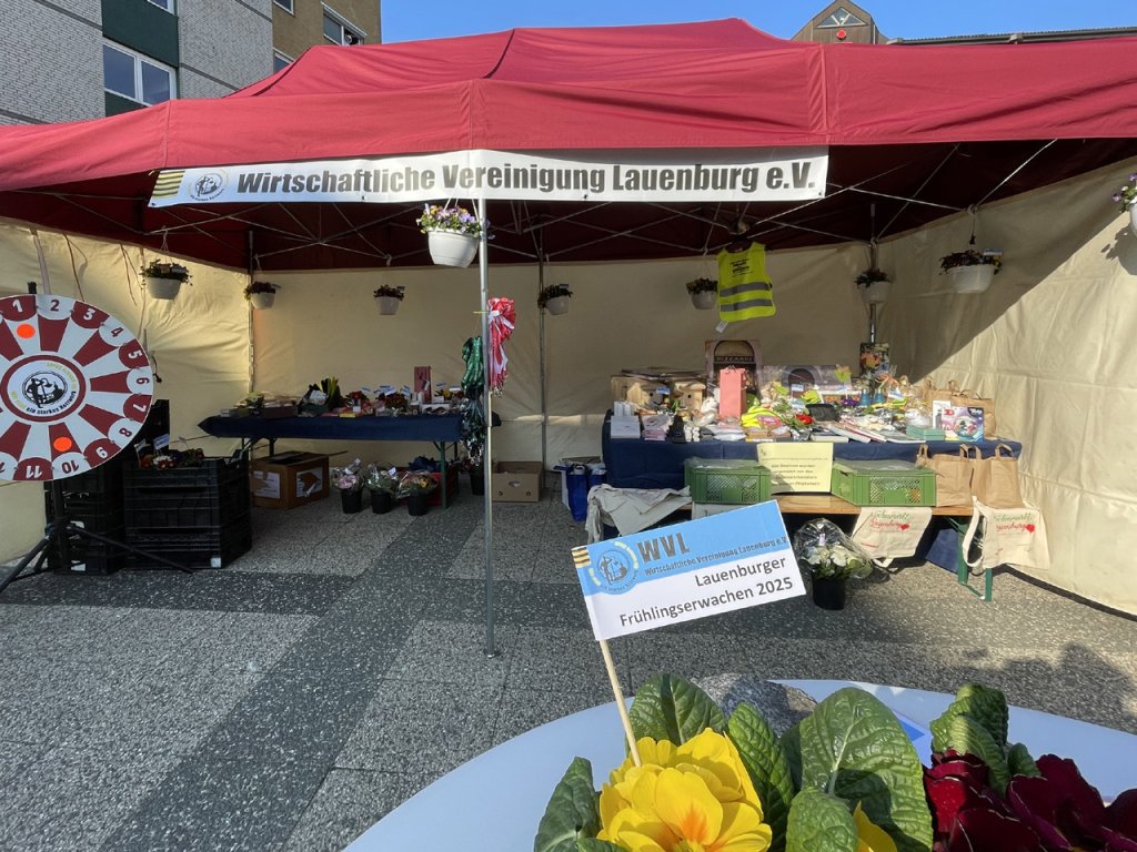 Stand der WVL mit Glücksrad und Tombola (Foto: Heike Maurer)