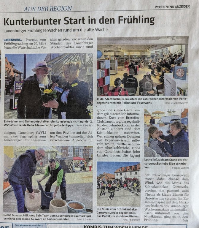 2025-03-29 Frühlingserwachen Wochenendanzeiger vom 29.03.2025 zum Frühlingserwachen