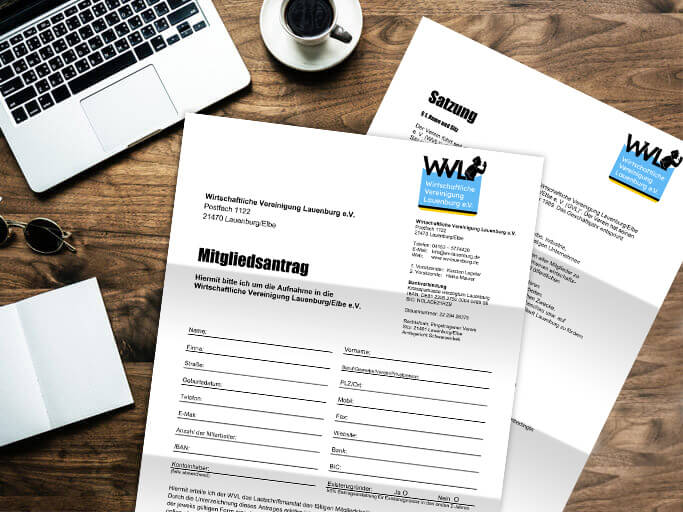 Satzung und Antrag auf Mitgliedschaft